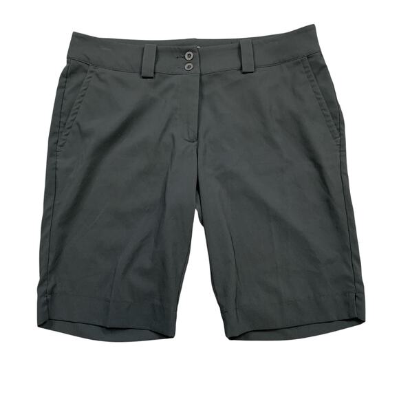 Nike Golf Shorts Womens 10 Black Tour Performance Dri Fit Tech Stretch Athletic - Picture 1 of 11